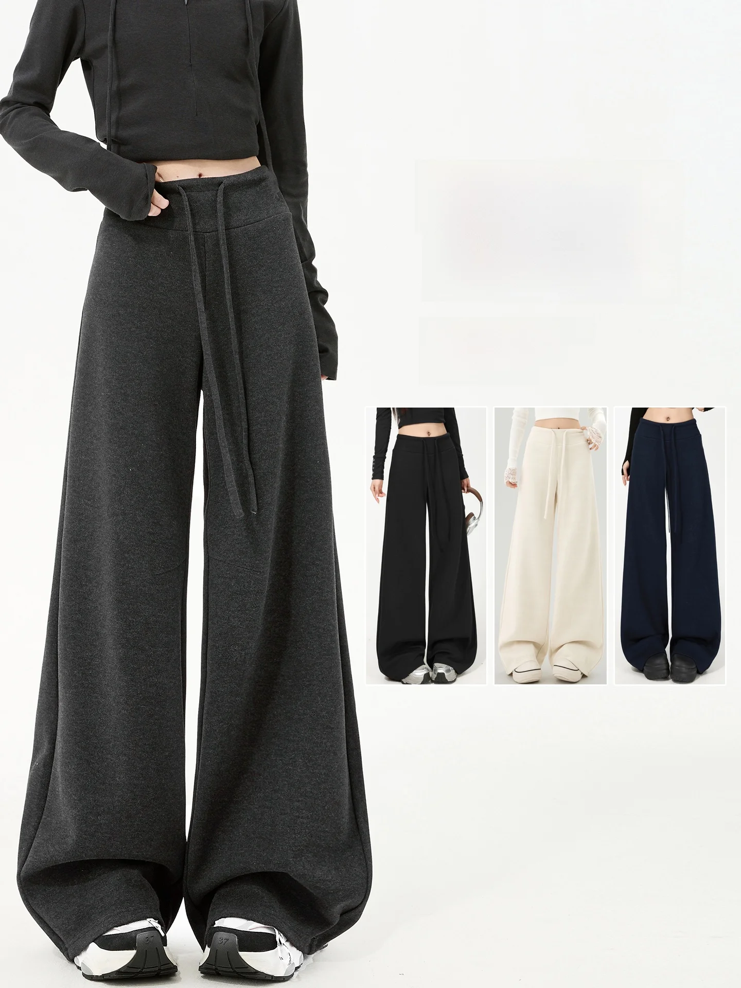 ハイウエスト Thiened ヨガパンツ女性の ey Fce 裏地付きライスヌードルパンツ秋冬スポーツカジュアルパンツ高弾性