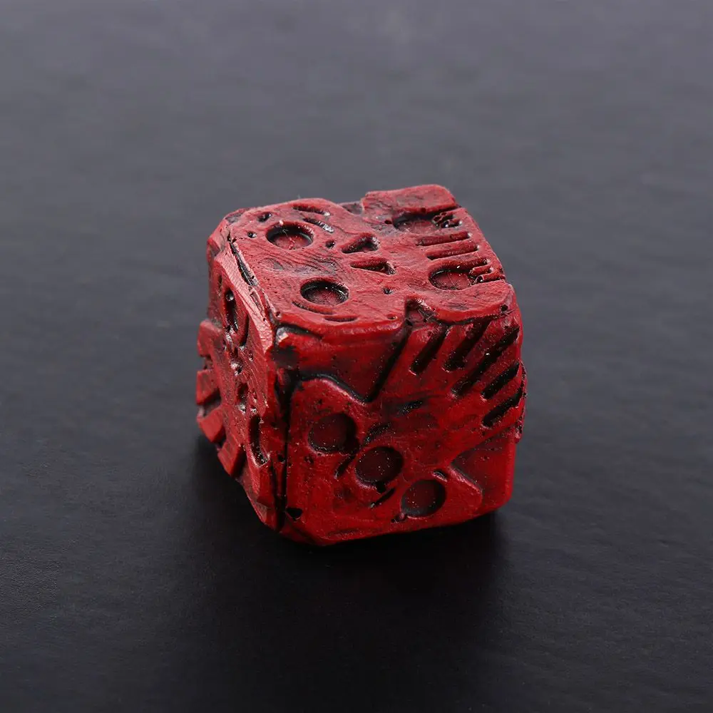 Durable Skull Dice Beast Theme Dice Hand Carved Resin Ghostly Dice Set Portable Wear-Resistant Skeleton Dices Haunted Gaming