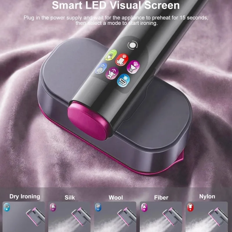 【plaisir】high-power-portable-steam-iron-1200w-fabric-steamer-compact-design-with-6-temperature-settings190ml-water-tank-eu-plug