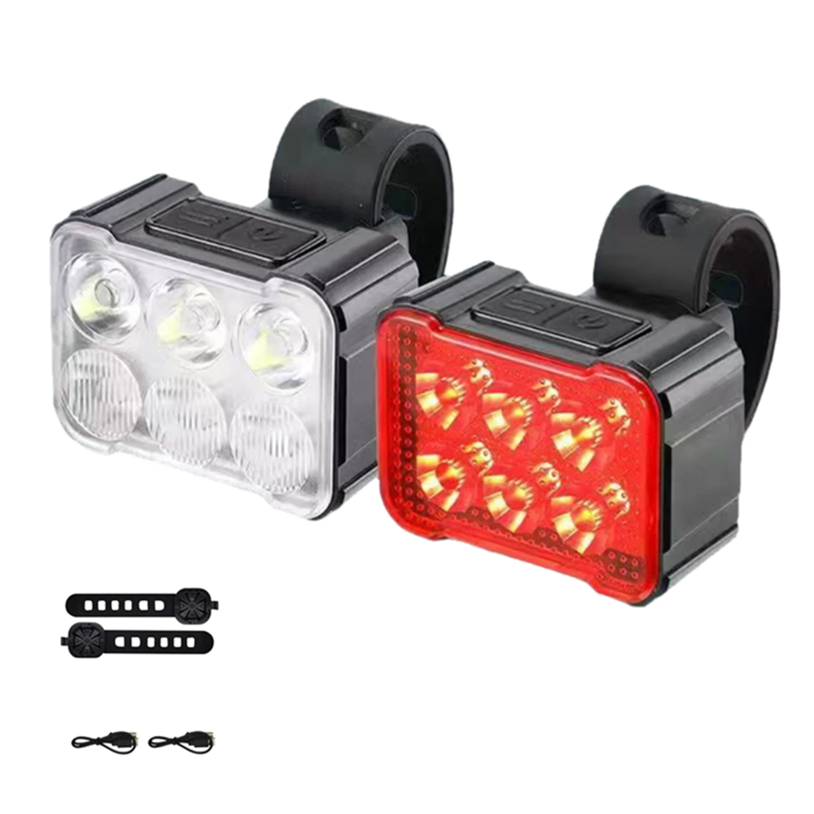 

4 Modes 350Mah USB MTB Road Bicycle Headlight 6 Modes 230Mah Rechargeable Cycling Taillight LED Bicycle Front Light Head Lamp