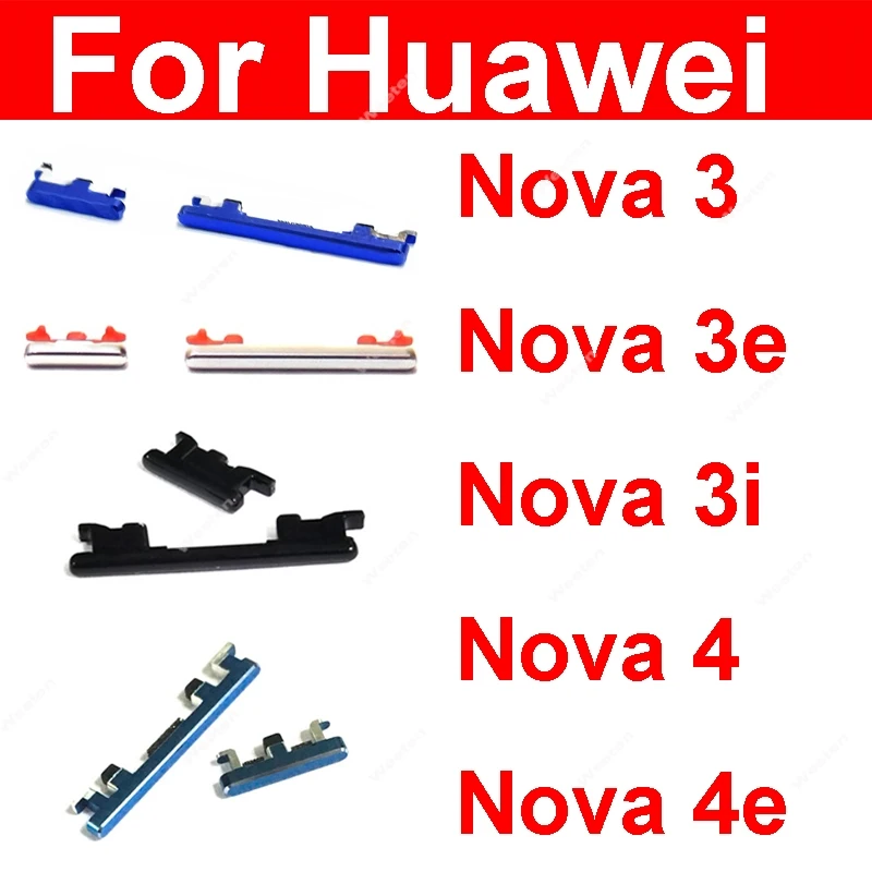 Power Volume Side Switch Buttons For Huawei Nova 3 4 3i 3e 4e Power On Off Volume Control Sidekeys Buttons Repair Parts