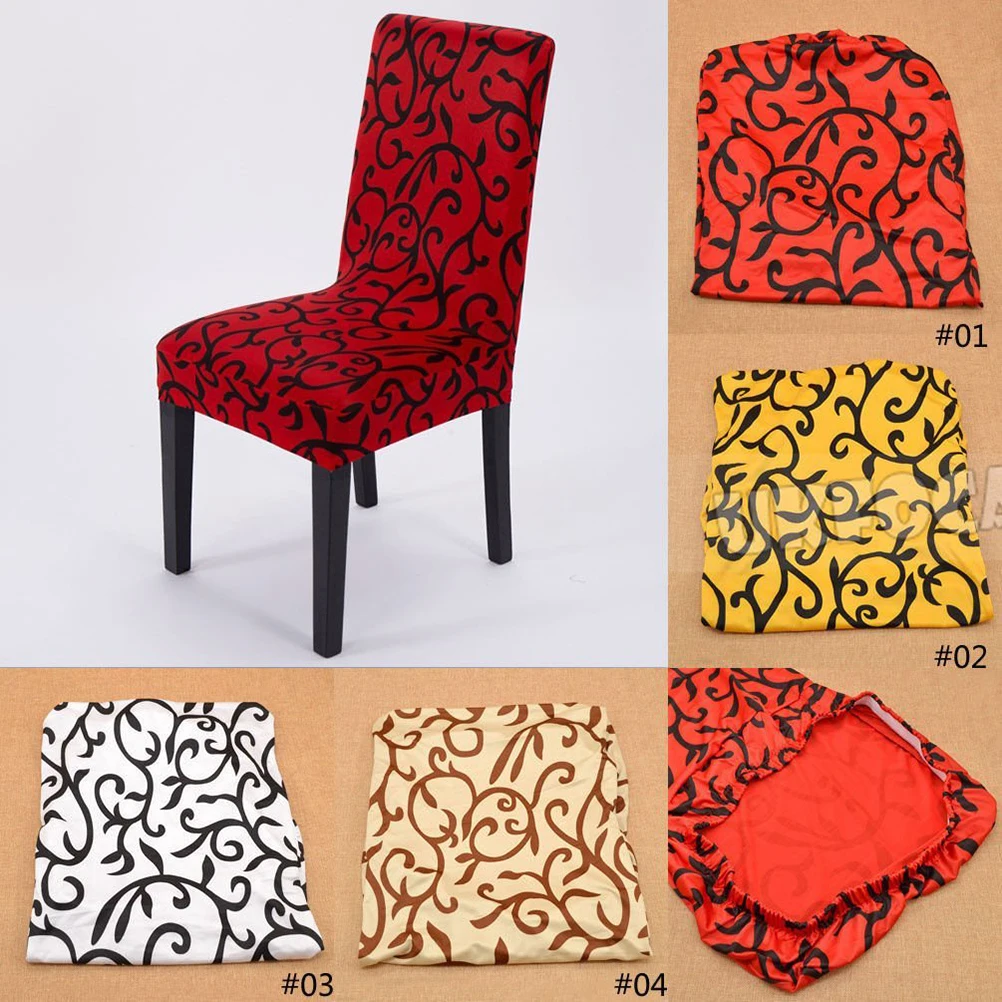 

Dining Chair Cover Set of 2 Stretchy Machine Washable Seat Protector Comfortable Fit for Wedding Banquet Celebration Events