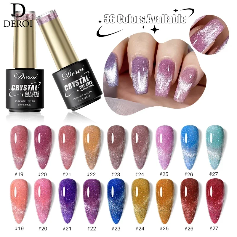 CNAILS 8ml Cat Eye Nail Gel Polish First Gel UV Soak Off Polish Gel Glitter Semi Permanent Magnetic Nail Art No Need Base Coat