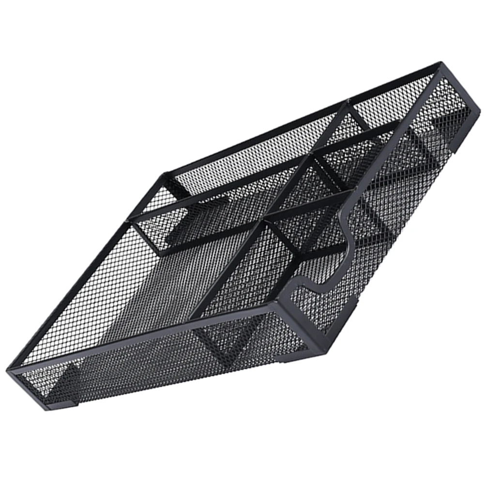 

Mesh Iron File Rack Document Holder Storage ganizer Desk Student Folders Metal Magazine Grid Aesthetic Office Supplies Black