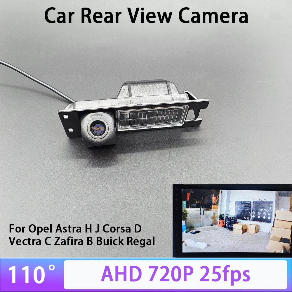 Image of AHD 720P Auto-Rückfahrkamera für Opel Astra H J Corsa D Meriva A Vectra C Zafira Insignia AHD 25fps ohne Fisheye-Effekt