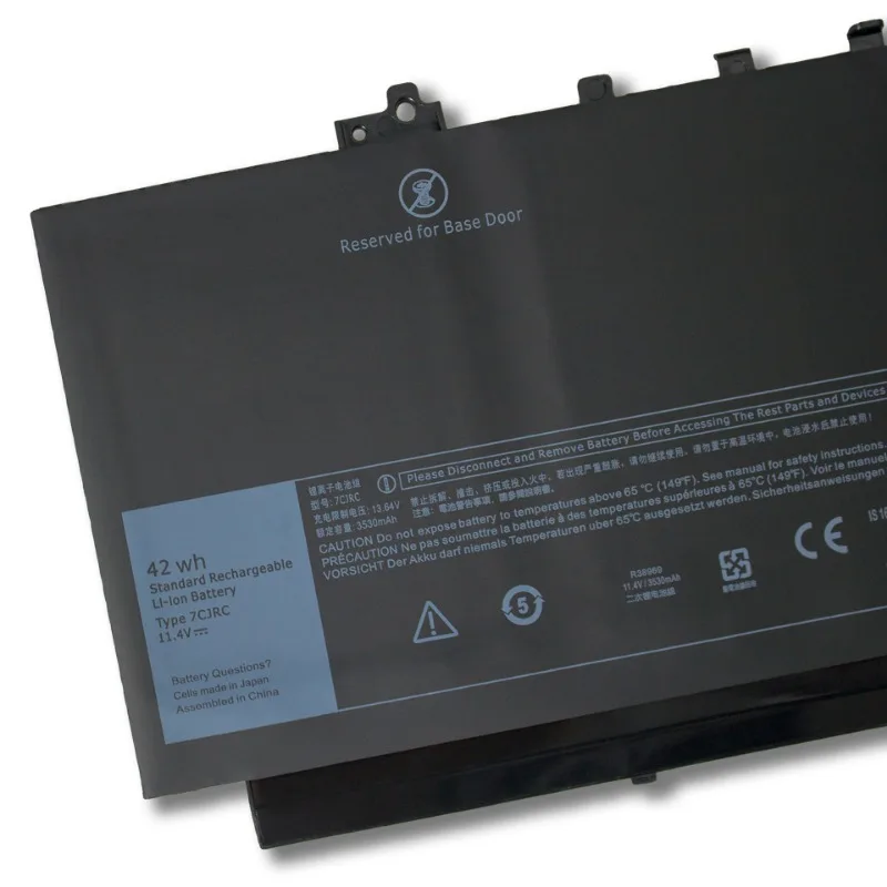 7CJRC for Dell Latitude E7270 E7470 Laptop Battery  0 Cycle High Quality High Capacity Battery Replacement Bateria Grade A Cell