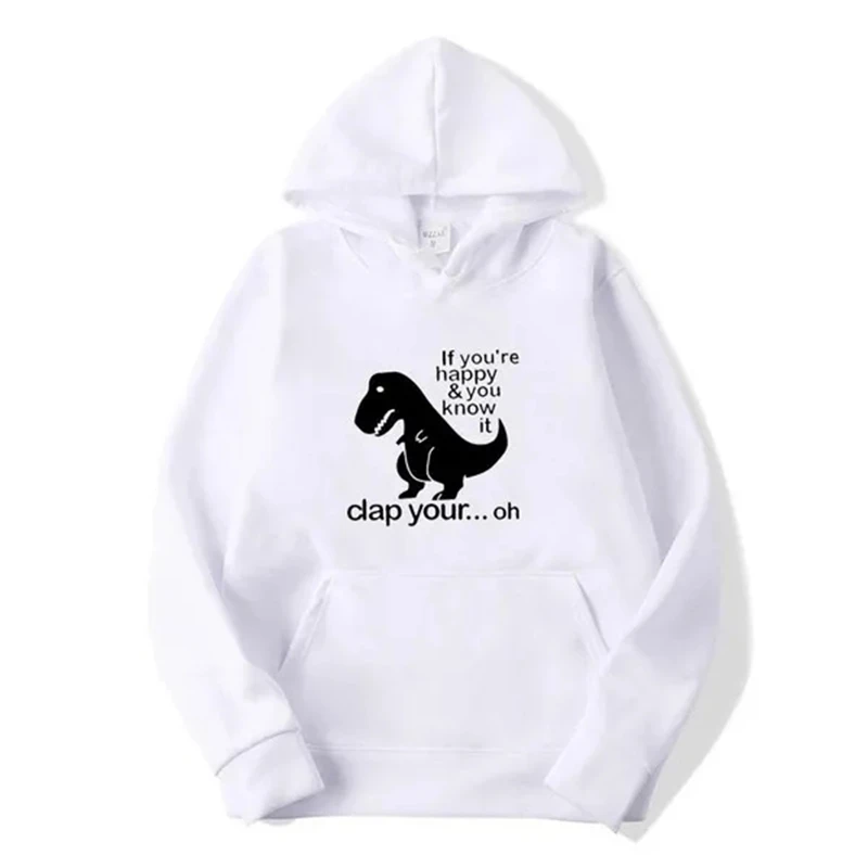 Fashion Hot Hoodies For Men Casual Oversized Tyrannosaurus Rex Cool Hoodie Pullovers Streetwear Hooded Sweatshirts  Long Sleeve