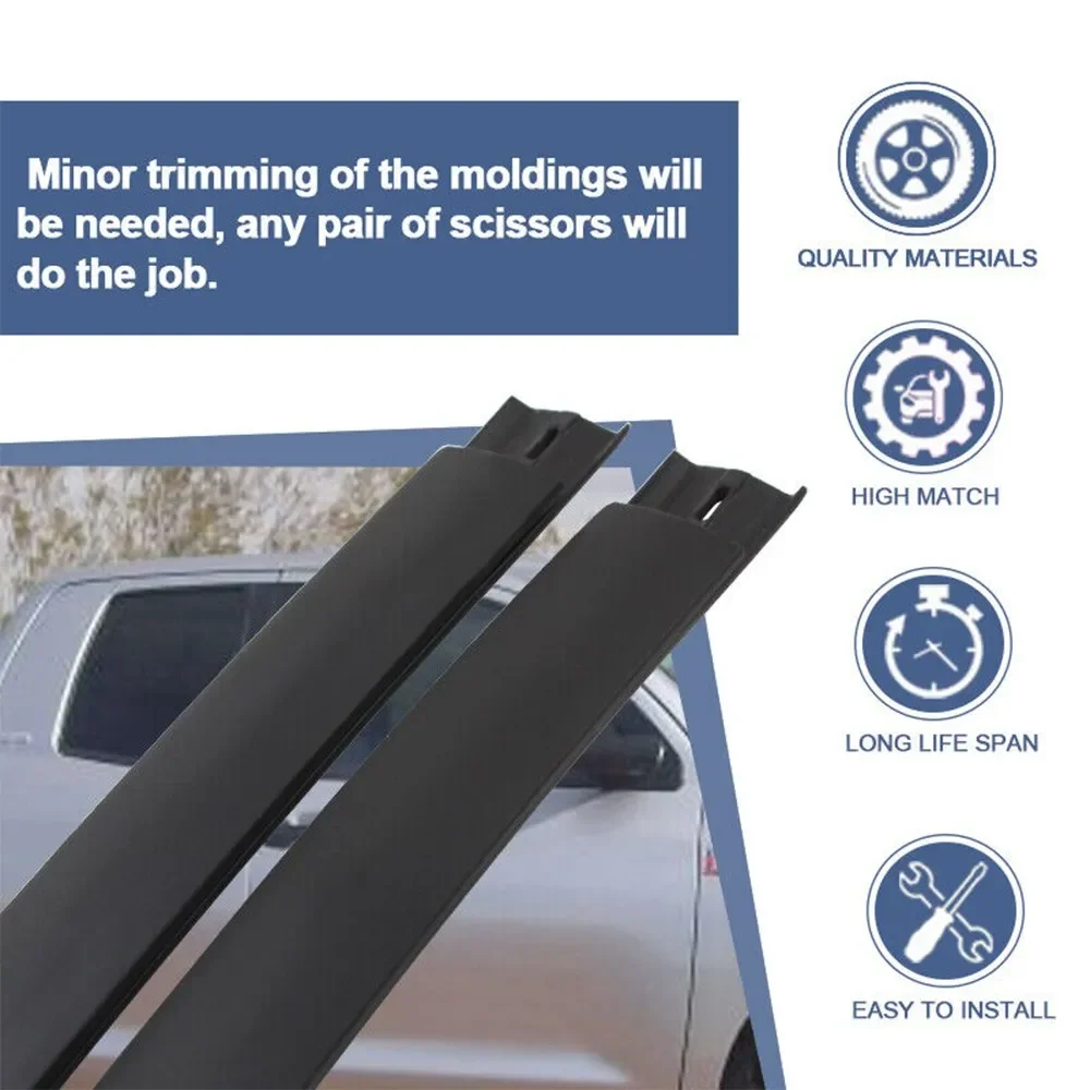 755510C050 755520C050 2 قطعة سقف صب ختم السير الوقائي الأسود ل تندرا كابينة مزدوجة 2007-2020 اكسسوارات السيارات المطاط دائم