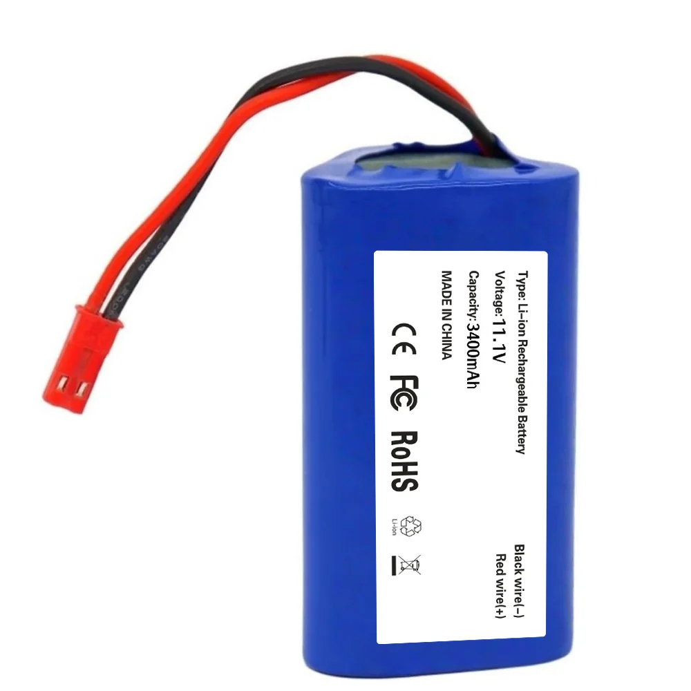 3S1P 3400mAh 11.1V Li-Ion Battery Pack for ILIFE V1/X3/V3s Ecovacs CEN250 V5s/CW310 Robot Vacuums.