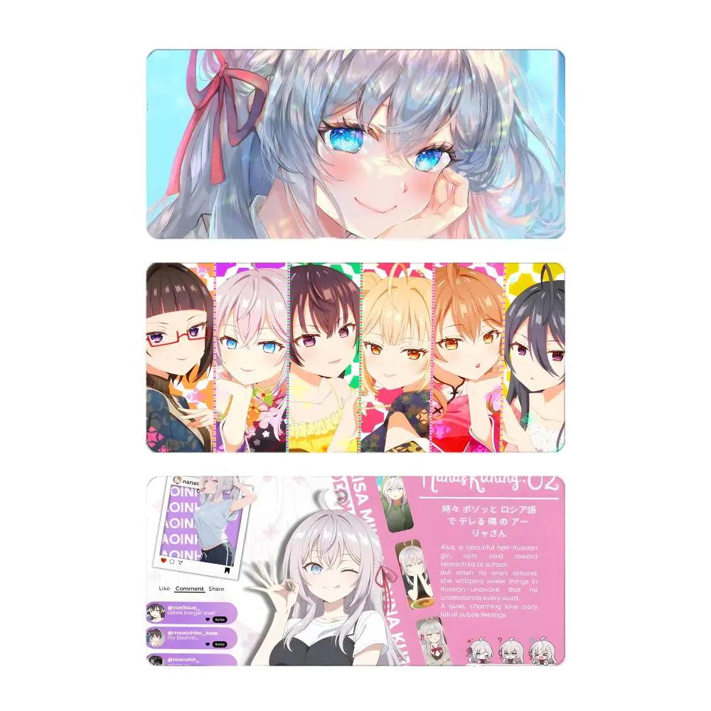 Romance Anime Alya Sometimes Hides Her Feelings In Russian Mouse Pad Mousepad Large Gaming LockEdge Thickened PC Table Desk Mat