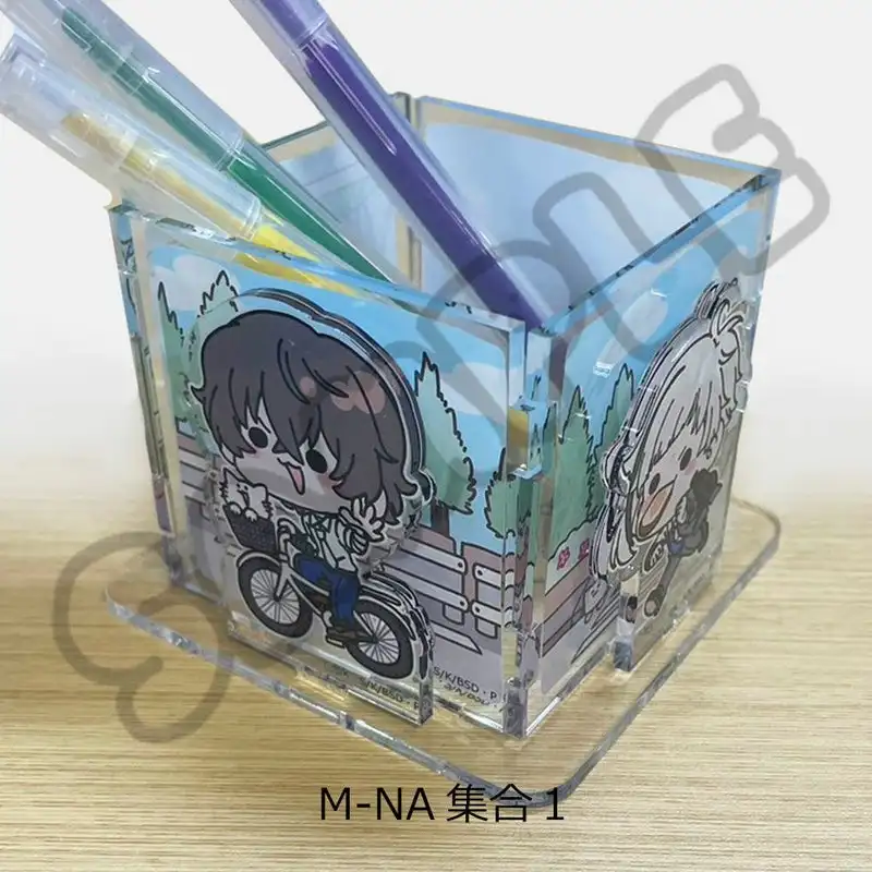 Anime Bungo Stray Dogs BSD pencil box 10cm Acrylic Stand Set Halloween Gift Desk Decor Fan Collectible Otaku Ornament Keychain