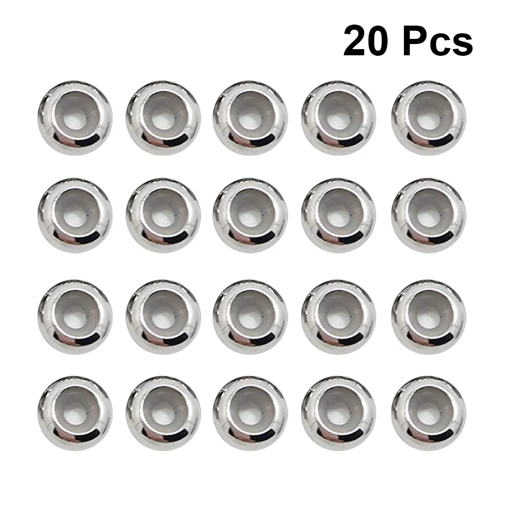 

20 Pcs Stainless Steel Positioning Buckle DIY Vintage Spacers Beads Pendants Boxed