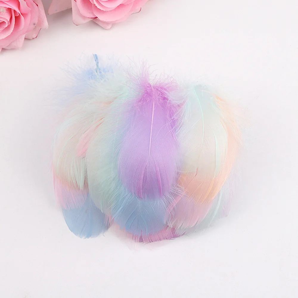 100pcs 7-12cm 거위 깃털 DIY 공예에 대 한 자연 플로팅 백조 깃털 깃털 작은 다채로운 드림 캐처 깃털