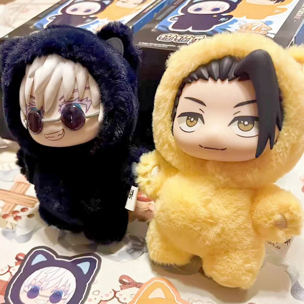 

New Anime Original Jujutsu Kaisen 2 Cat Ear Plushie Goio Satoru EAK Series Blind Box Figure Mystery BoxCollection Kid Gift Toy