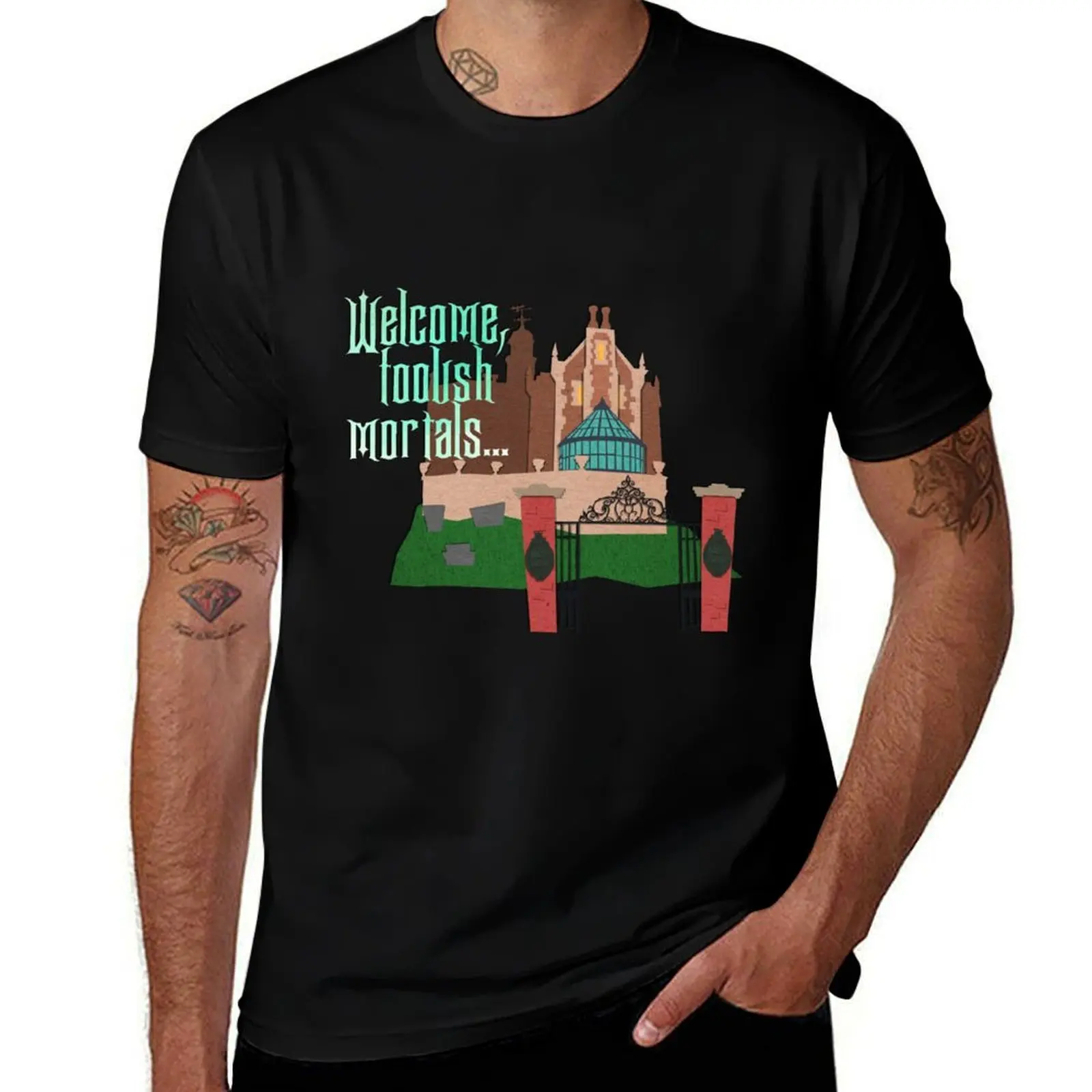 

Welcome, Foolish Mortals... T-Shirt Modern Print Casual T-Shirt
