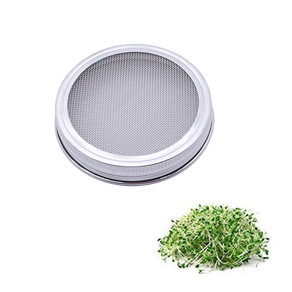 

6pcs For Mason Jars Large Mason Lids Sprouting Screen Jar Lids Sprouting Screen for Seeds Growing Kitchen Garden