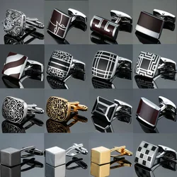 Quality Luxury Jewelry Cufflinks Vintage Embossed Pattern Gental Men Business Wedding French shirt cufflink Accessory Nice Gift