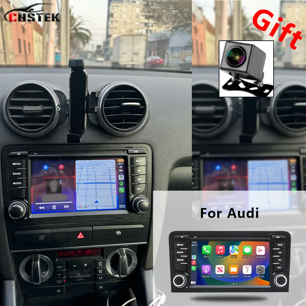 CHSTEK Car Radio For Audi A3 8P S3 RS3 Sportback 2003-2013 Carplay Multimedia Player Navigation Bluetooth WIFI 4G Android 13 GPS