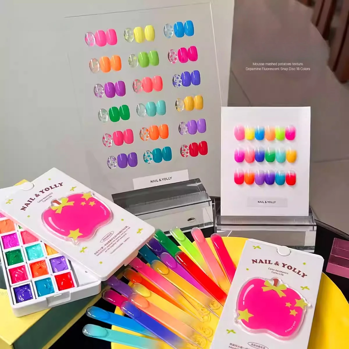 18 Kleuren Pat Schilderen Gel Nagel 4 In 1 Semi Permanente Losweken UV LED Nagels Gel Vernissen Gebruikt voor Gradiënt Stempelen Patroon