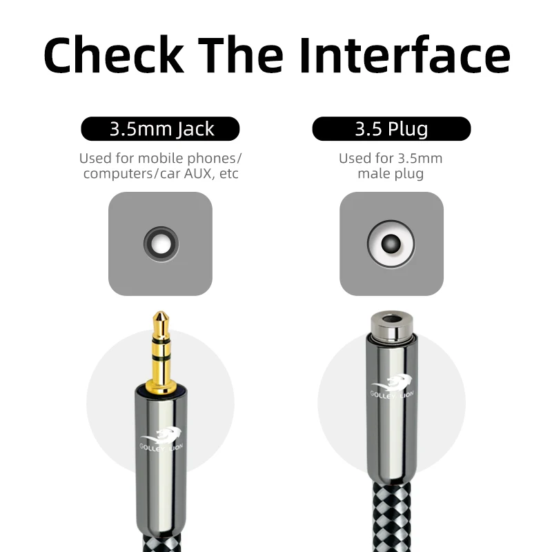 Jack 3.5mm Aux Extension Cable for Car Laptop Mini PC TV Xiaomi Huawei Stereo 3.5 mm Audio Jack Headphone Speaker Cable