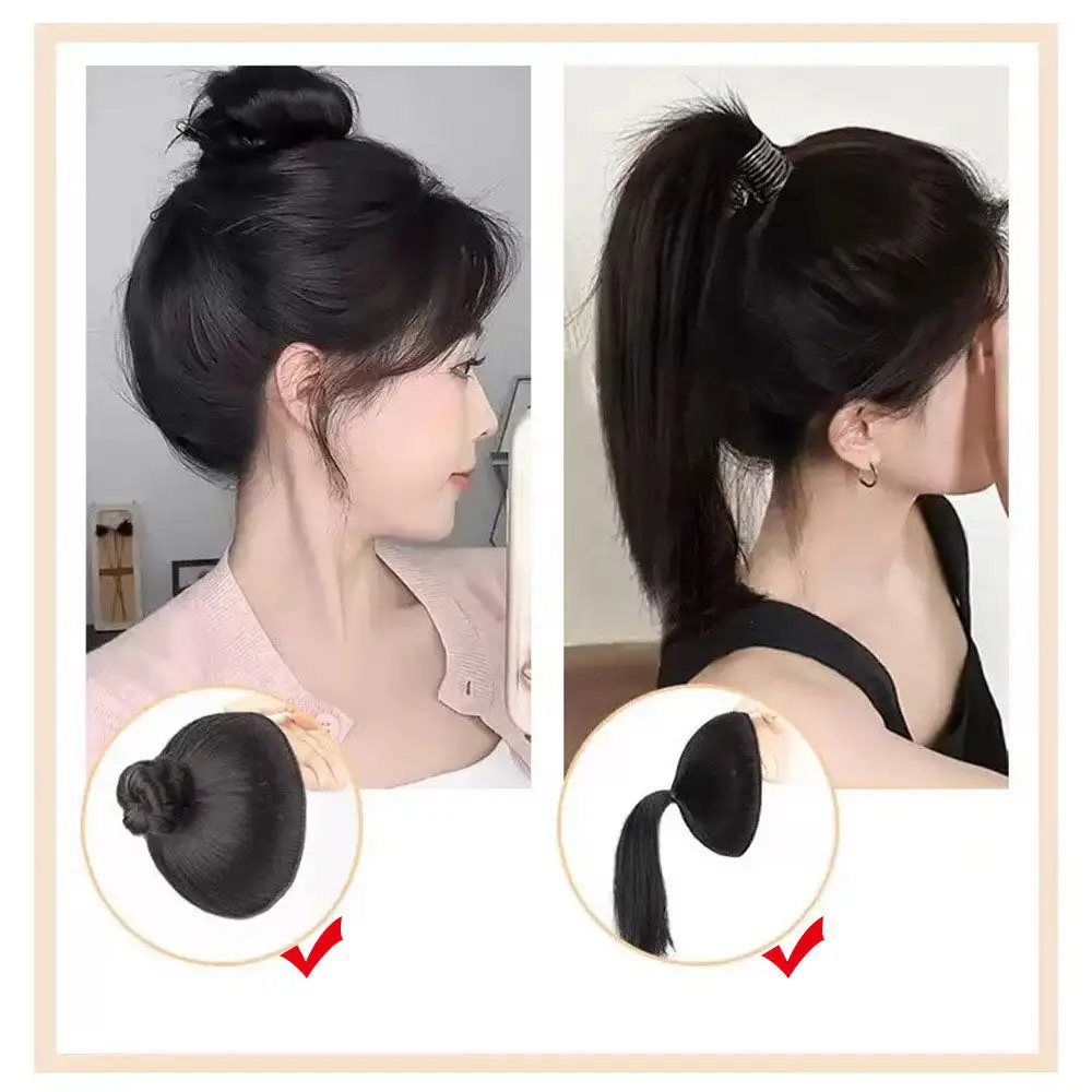 Ball Head Wig Hair Bag Grapefruit Peel Lazy Hair Magic Tool To Increase Hair Volume Fluffy Hair Tie