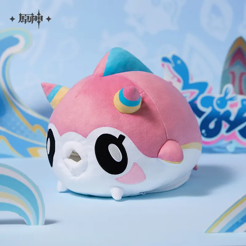 

[Genuine] Genshin Impact Freshwater Dolphin Plush Tissue Storage Bag Genshin Original Cute tissue Box Desktop Ornaments DIY Gift