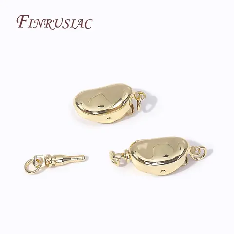 패션 황동 잉곳 걸쇠, 14K 금도금 프레스 버클 엔드 걸쇠 커넥터, 쥬얼리 연결 걸쇠, DIY 액세서리 도매