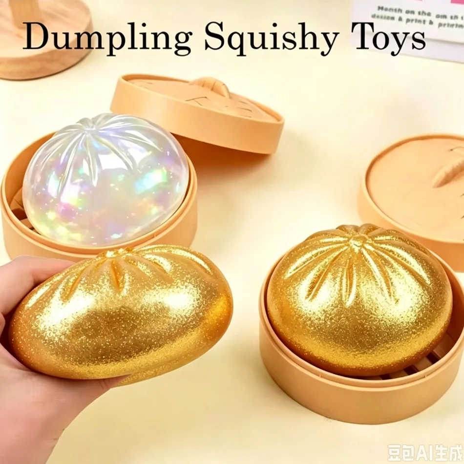 HOT Colorful Simulated Steamed Bun Squishy Blind Box 1-6pcs with Dumpling Sensory Squeeze Toy for Stress Relief