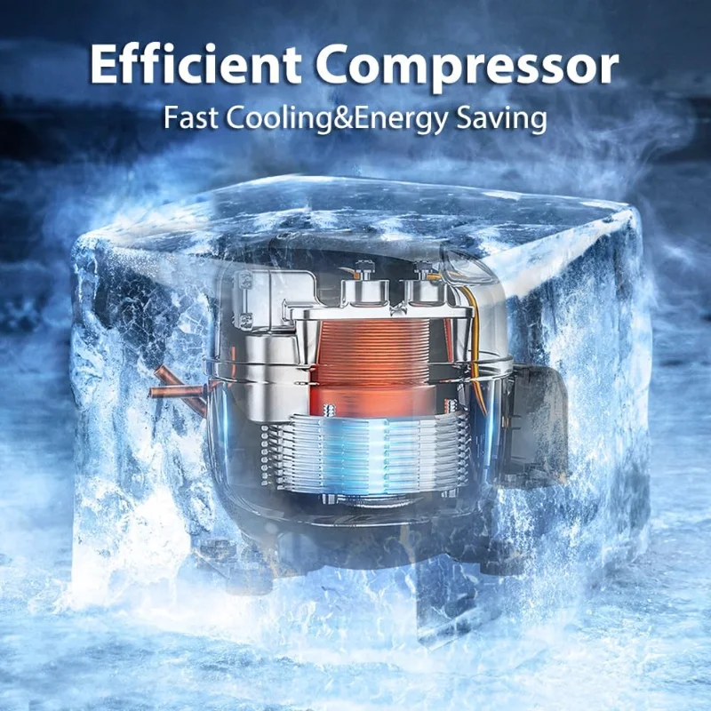 Lifeplus Congelatore a pozzetto, congelatore piccolo da 3,5 piedi cubi, porta compatta aperta superiore con cestello rimovibile, 7 controllo della temperatura