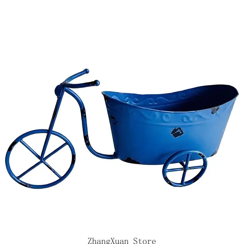 Robuster Metall-Gartenwagen, Pflanzgefäß-Halter für Blumen und Kräuter, 3 x – Detail 5