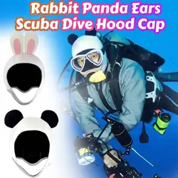 New Scuba Dive Hood Cap Rabit Panda Ears for Woman Children Comfortable Accessories Convenient to Wear and Take Off Stretchable