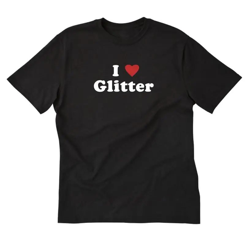 

Футболка I Love Glitter с сердечком