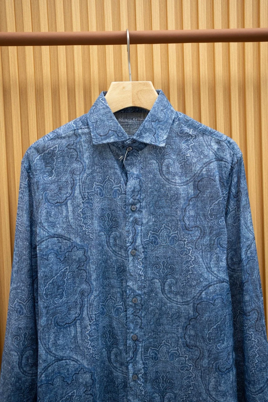 BC old money style four seasons direct injection printing long-sleeved casual shirt