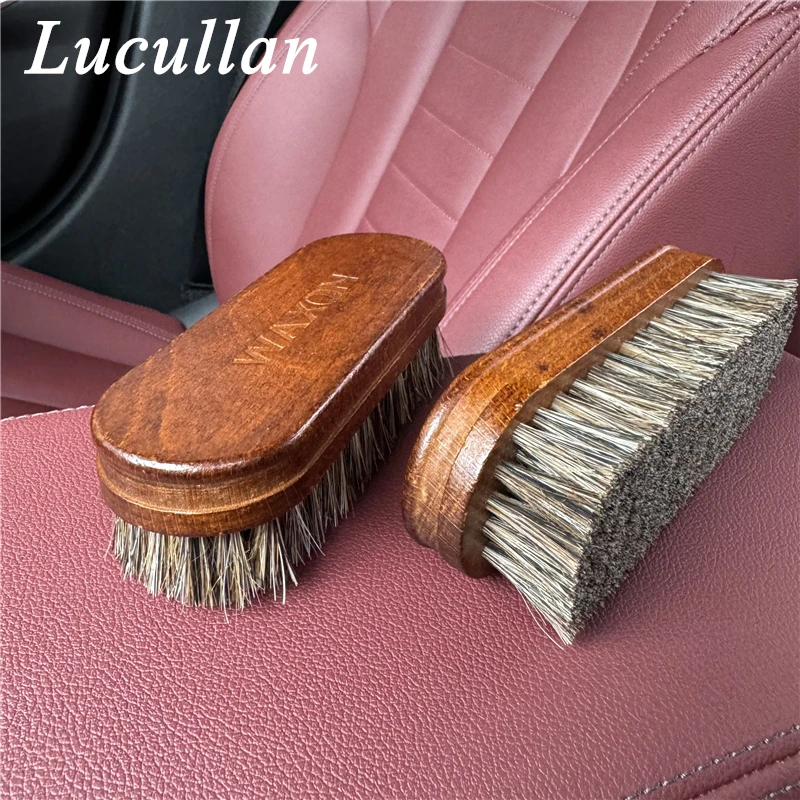 Escova de crina de cavalo de formato menor Waxon de 5" perfeita para couro, painel, porta, carpete toda a limpeza interior