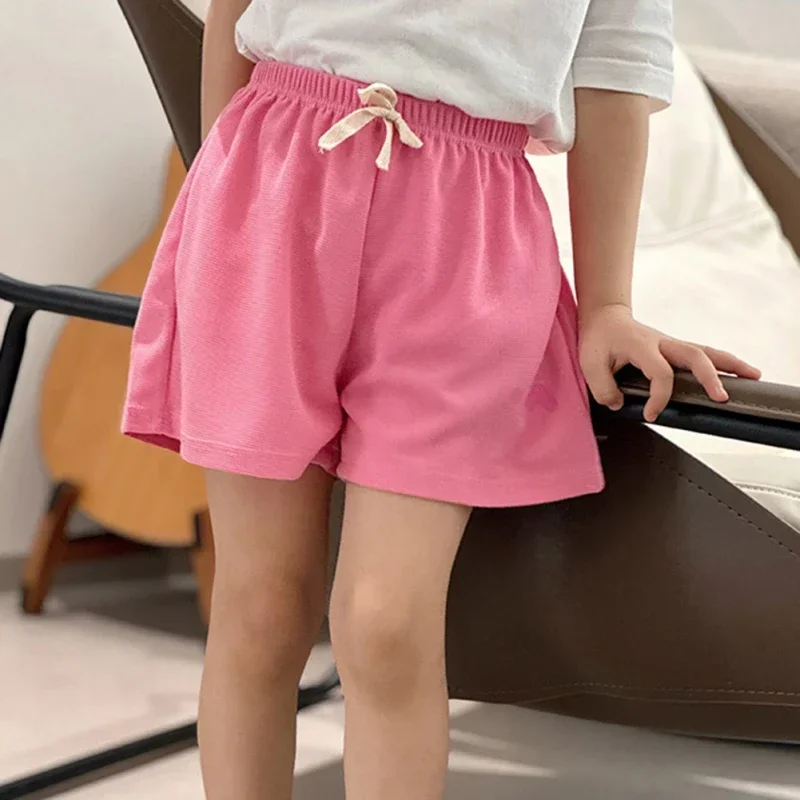 

Girls Summer Sports Shorts Kids Casual Comfortable Short Trousers Children Solid Color Basic Shorts Quick Drying Beachwear