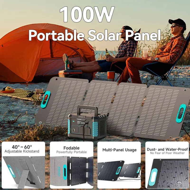 ROMOSS 100W Waterproof Solar Panel for RS500 & RS1000 Power Stations