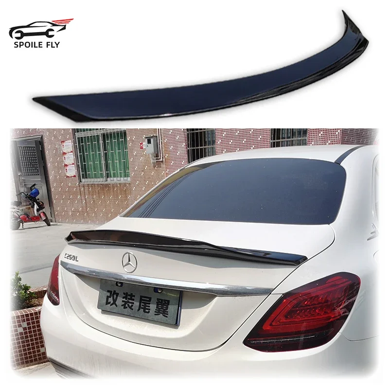 

2008 To 2014 For Mercedes Benz C Class W205 C63 C180 C200 C260 C300 4 Door PSM Style Spoiler Lip Wing Cover By ABS Body Kit