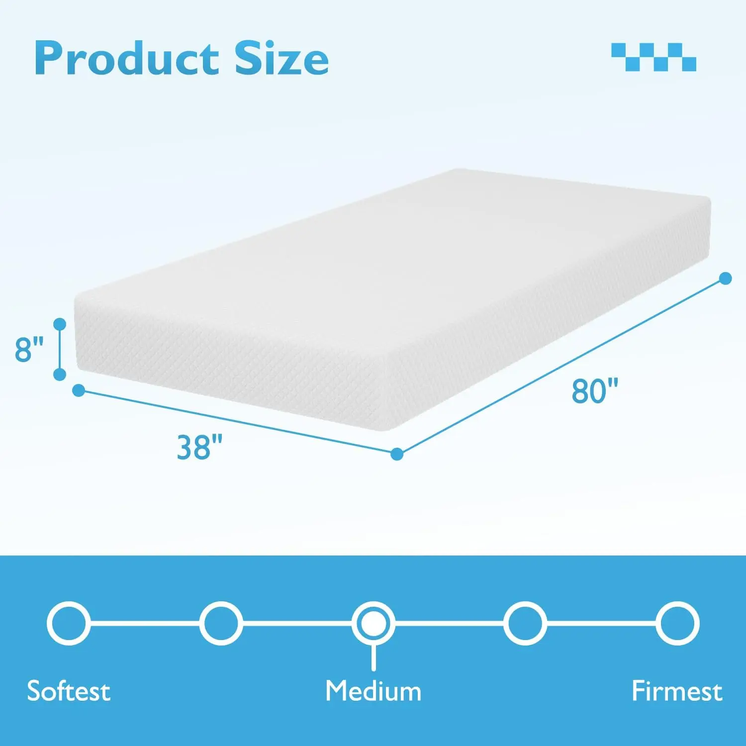 Yrllensdan Premium Twin Xl Mattress - 8 Inch Gel Memory Foam For Cool Sleep & Pressure Relief, Medium Firm, Certipur-Us