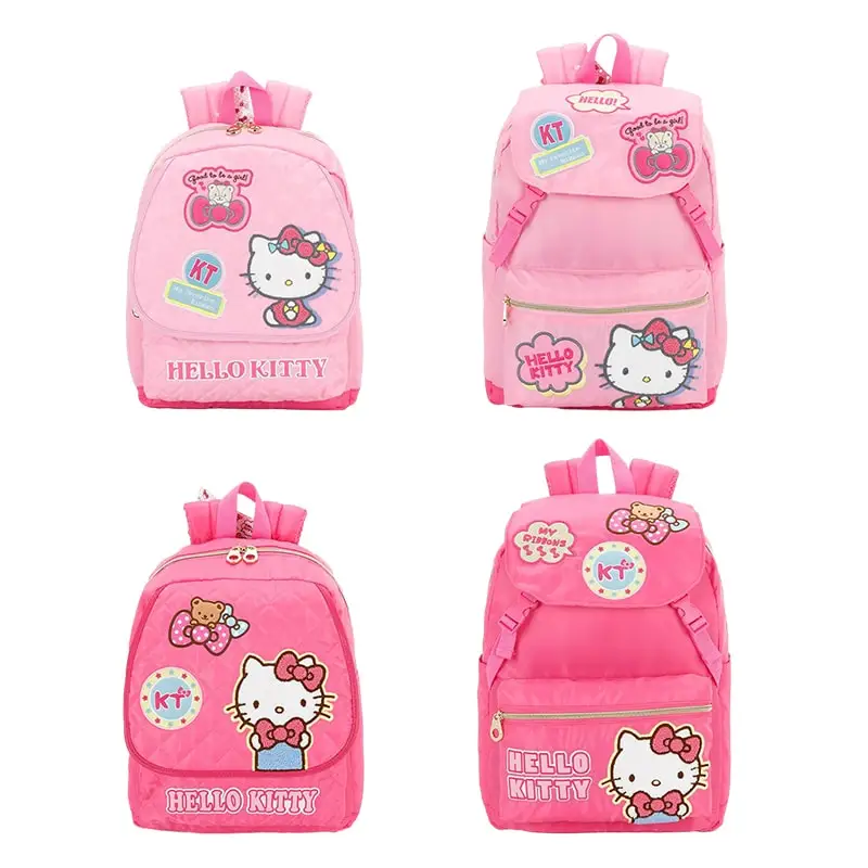 

Sanrioed Anime Hello Kitty Cute Children Backpack Schoolbags Student Cartoon Organizer Shoulder Bag Birthdays Gift for Friend