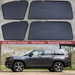 Magnetic Car Sunshade Shield Front Windshield Frame Curtain Sun Shades For Jeep Grand Cherokee L WL 2021 2022 2023 2024 2025