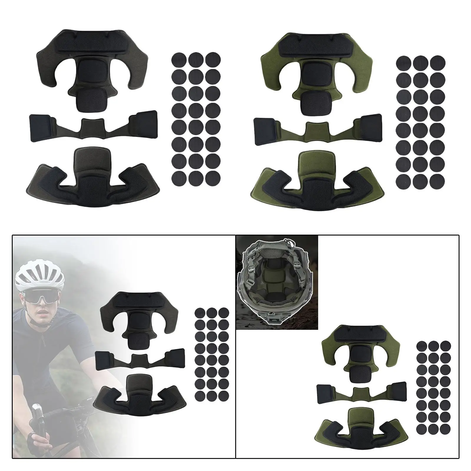 Helmet Padding Kit Versatile Anti Collision Lining Memory Foam Pads for Skating Outdoor Activities Biking Cycling Skateboard