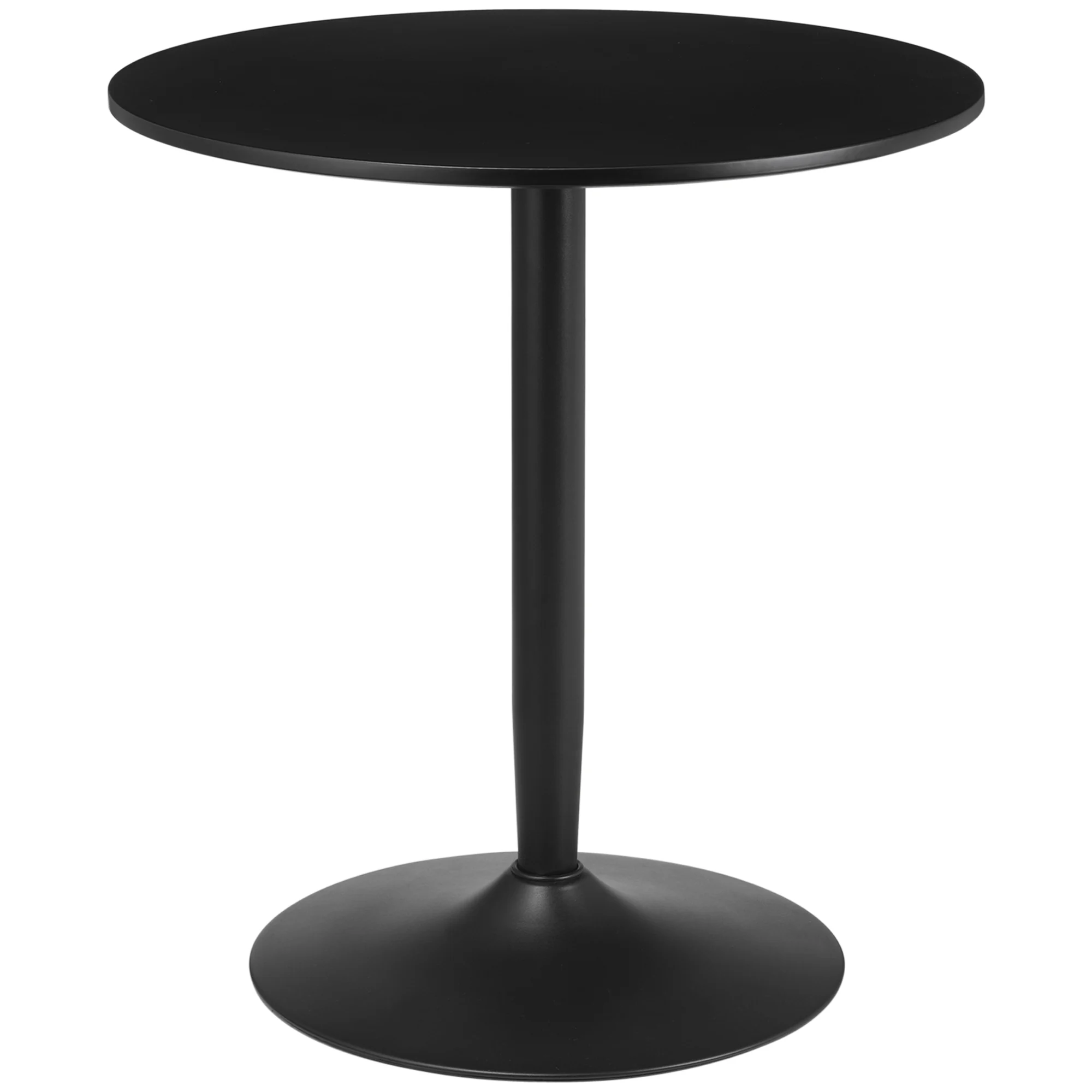 HOMCOM round dining table with steel Base Ø 70x75 cm black