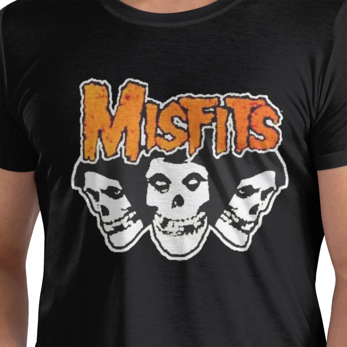 

Bat Skull Misfits Skull 100% Cotton T-Shirt Men's Oversized T Shirts Men Crew Neck Short Sleeve S-6XL