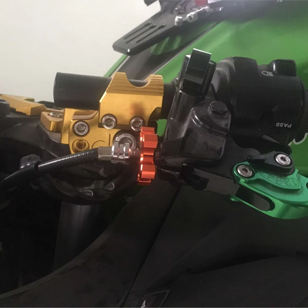 For ER6-N GPX600 Merchandise Handlebars M10 M8 * 1.5 Aluminum Motorcycle Brake Clutch Cable Wire Adjuster Fixed Screws Universal