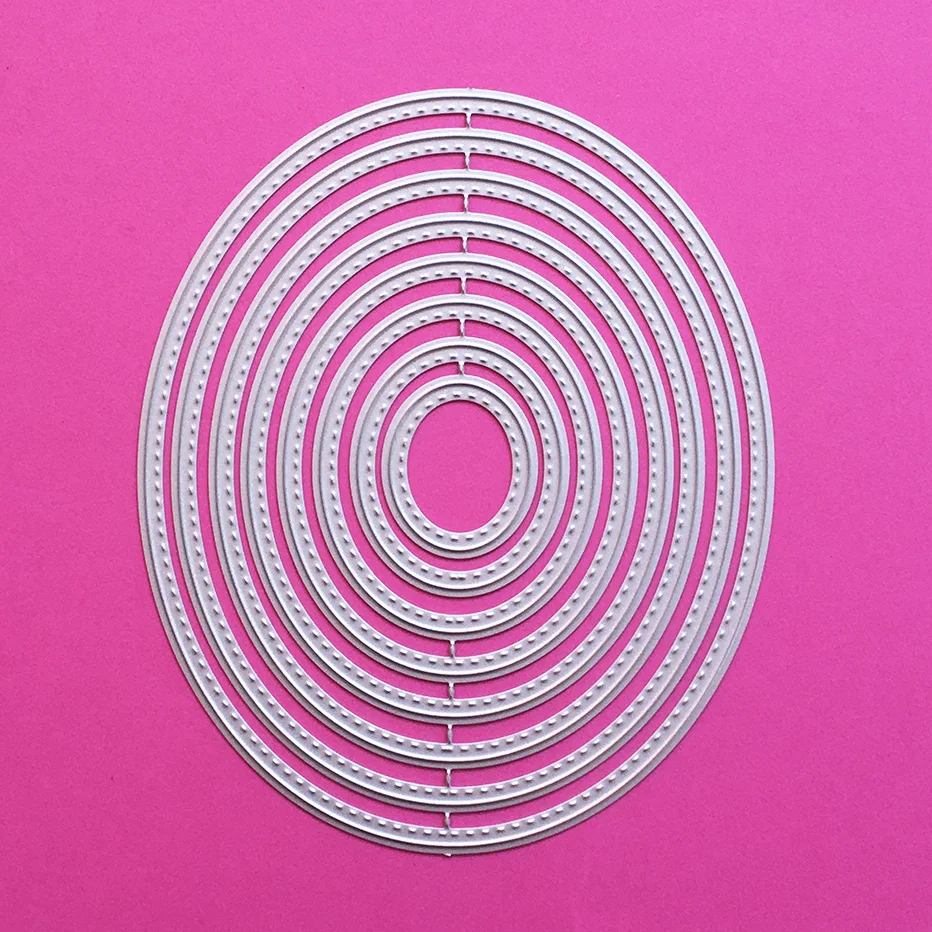Ellipse oval circles Metal Cutting Dies for Scrapbooking Paper gift Card Making DIY Album craft Die Cut