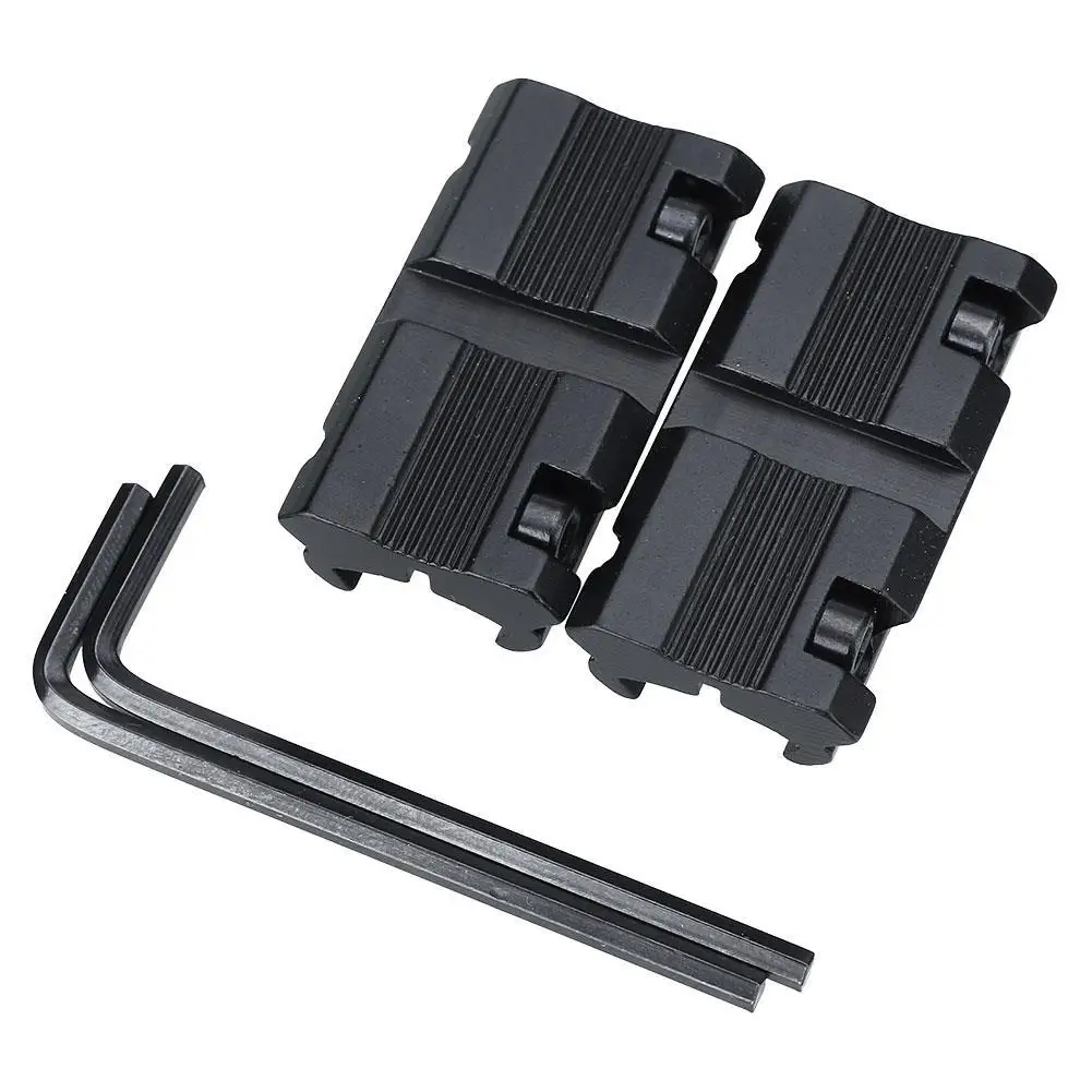 2 Stuks Scope Adapter Mount Base 11mm Zwaluwstaart Naar 20mm Weaver Picatinny Rail Mount Converter 9.5mm -10mm Zwaluwstaart