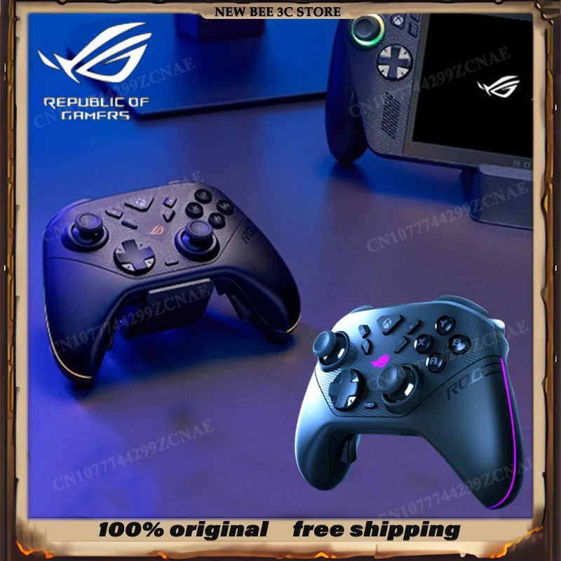 

Беспроводной игровой контроллер ROG Raikiri 2 с поддержкой Bluetooth, проводного подключения и OLED-дисплеем, три режима работы, тактильные кнопки, режимы двойного триггера X/S, геймпад TMR, подарок