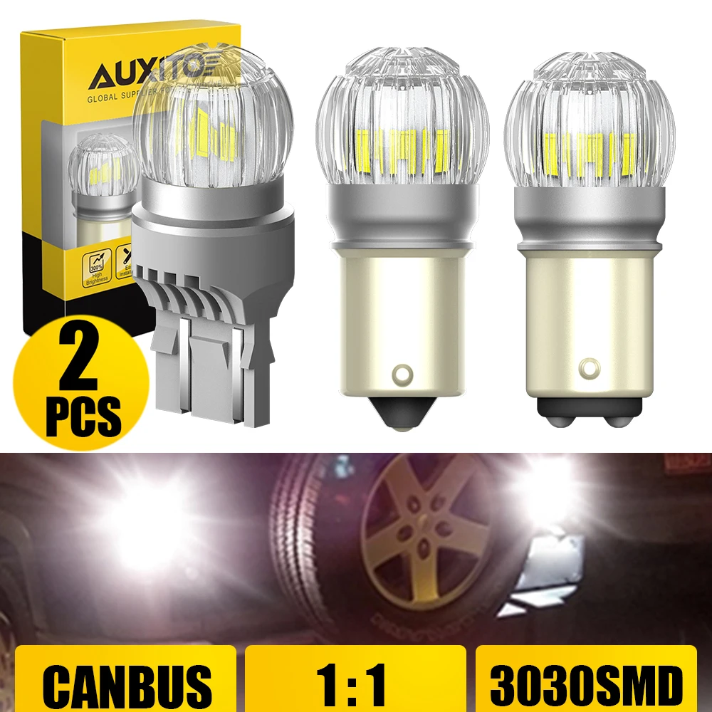 

300% Bright White LED T20 7440 W21W 7443 W21-5W 1156 P21W 1157 P21-5W Canbus Reversing DRL Parking Signal Lights 12V 3030SMD 360