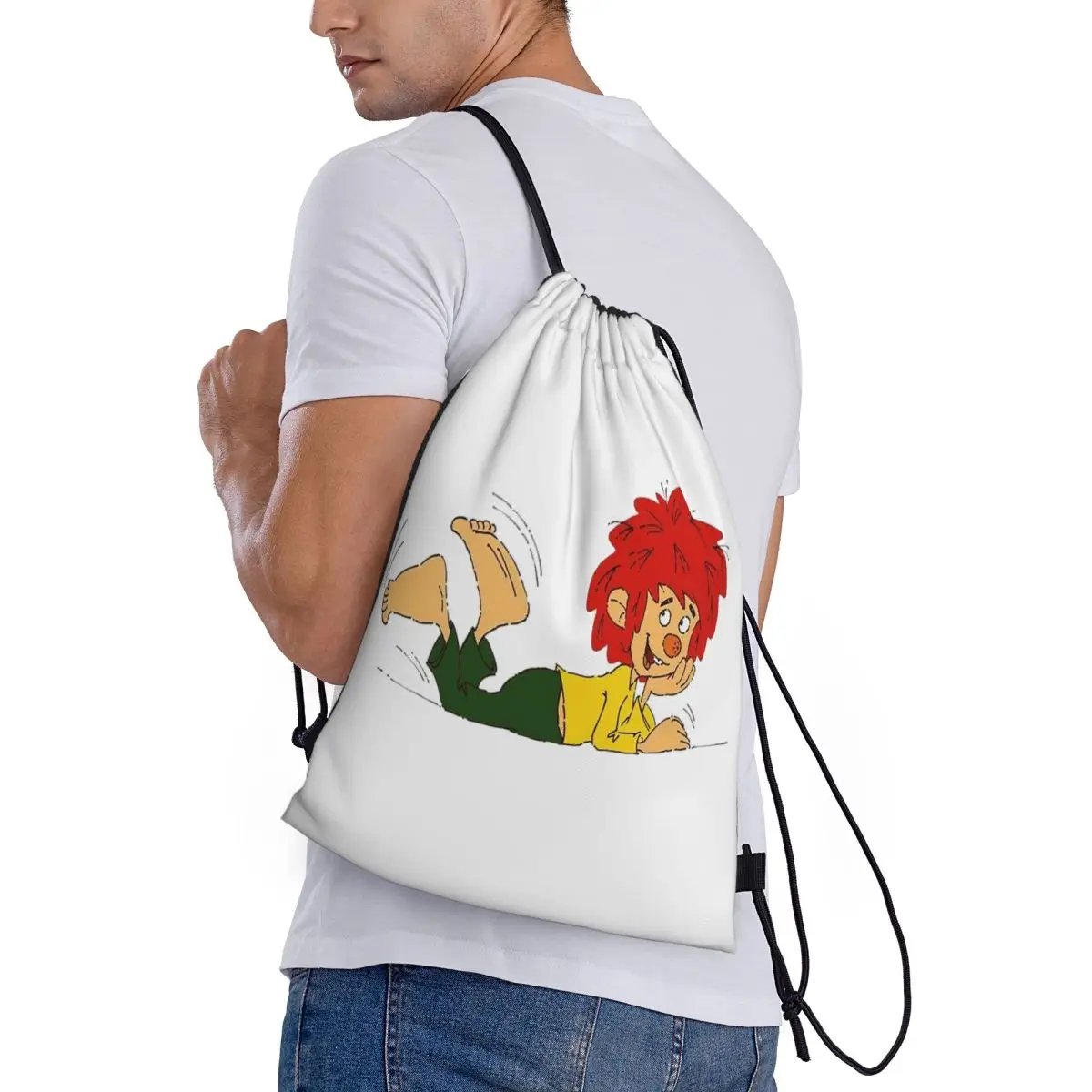 

Pumuckl Backpacks Multi-function Drawstring Bags Sundries Bag Book Bags for Travel Students
