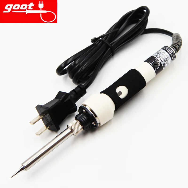 Japan GOOT PX-201 Electric Soldering Iron Output Temperature 250-450 Degrees Celsius Adjuster Input Voltage 220V Ceramic Heater